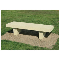 Banc en U, (240x67x45 cm) en béton préfabriqué; mobilier urbain