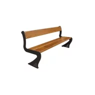 Bancs publics en bois et acier