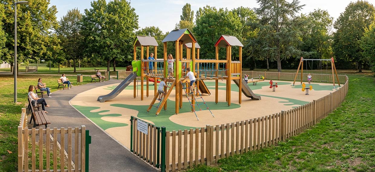 aire de jeux extérieur enfant