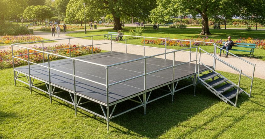 podium estrade dans un parc public
