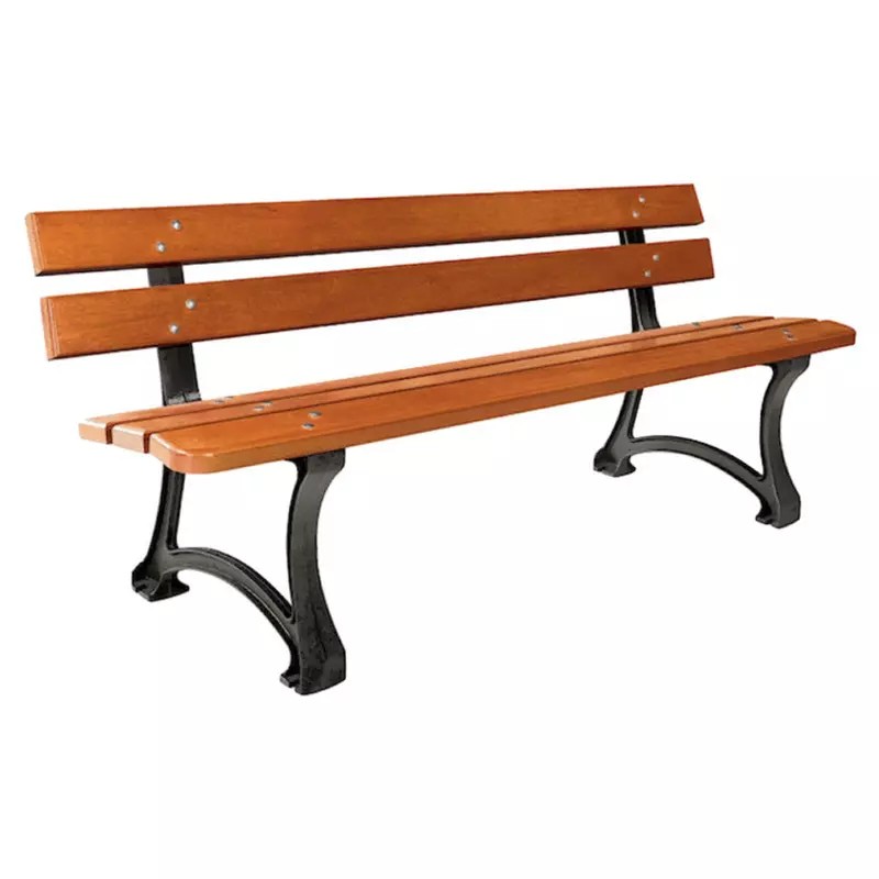 banc en bois et fonte colisée