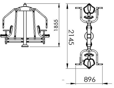 Dimensions du module de sport duo cheval