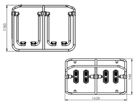 Dimensions du module de marche pour 2 personnes