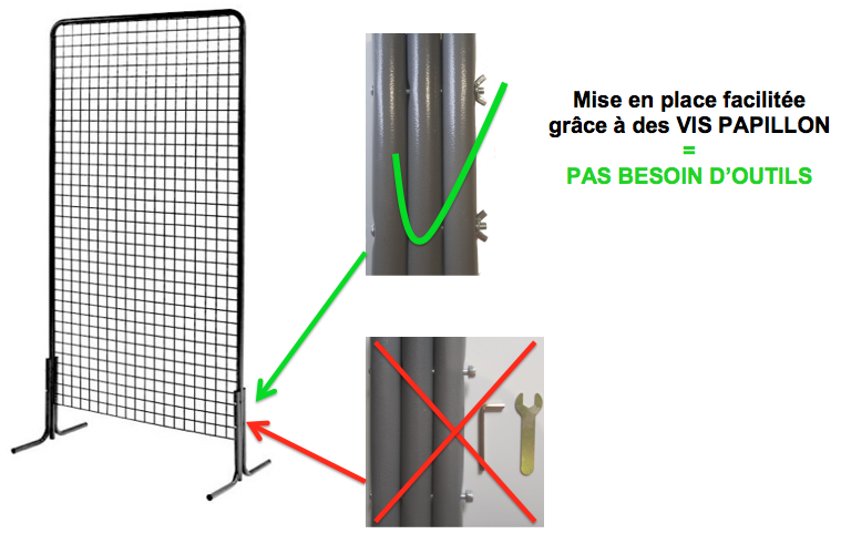 assemblage de la grille d'exposition - Net Collectivités