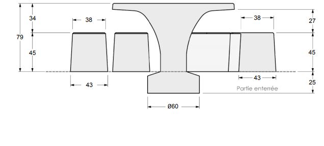 table-pique-nique-en-beton-ronde-banquet