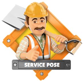 Logo Service pose disponible sur la table de repas extérieur pour aire de repose de Net Collectivités