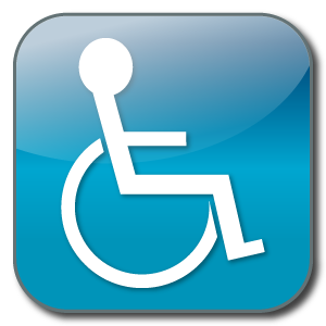 Logo table de Pique - Nique accessible aux personnes à mobilité réduite PMR - Net Collectivités